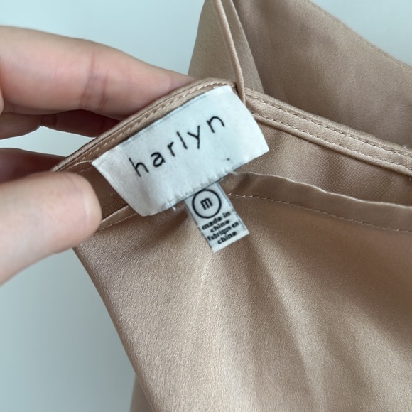 Champagne ruffle tank with criss-cross back from Anthro - Picture 3 of 5